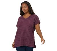 Yours Curve Pink Bubble Textured T-Shirt - Women's - Plus Size Curve