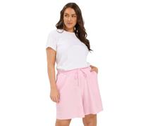 Yours Women's Crinkle Jersey Shorts in Baby Pink | Size: 20