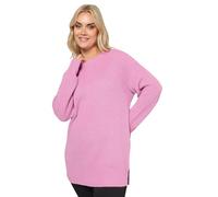 Yours Curve Pink Drop Shoulder Knitted Jumper - Women's - Plus Size Curve