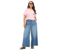 Yours Curve Pink Embroidered Bow T-Shirt - Women's - Plus Size Curve