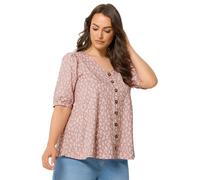 Yours Curve Pink Floral Button Front Top - Women's - Plus Size Curve