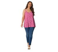 Yours Curve Pink Floral Swing Vest Top - Women's - Plus Size Curve