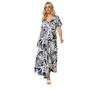 Yours Curve & Pink Floral Wrap Front Dress - Women's - Plus Size Curve