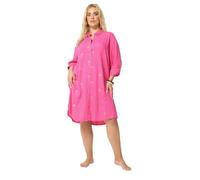Yours Curve Pink & Gold Palm Tree Shirt Dress - Women's - Plus Size Curve