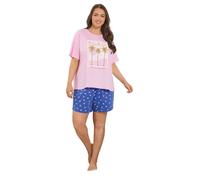 Yours Curve Pink 'Palm Beach' Slogan Pyjama Top - Women's - Plus Size Curve