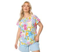 Yours Curve Pink Palm Tree Trim Detail T-Shirt - Women's - Plus Size Curve
