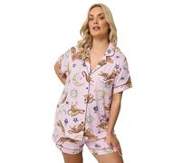 Yours Curve Pink Soft Touch Celestial Short Pyjama Set - Women's - Plus Size Curve