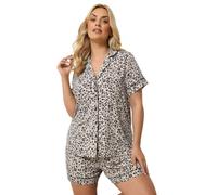 Yours Curve Pink Soft Touch Celestial Short Pyjama Set - Women's - Plus Size Curve