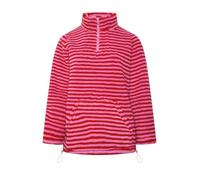 Yours Women's Stripe Quarter Zip Fleece in Pink | Size: 14