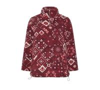 Yours Curve Pink Stripe Quarter Zip Fleece - Women's - Plus Size Curve