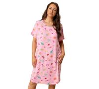 Yours Women's Summer Print Soft Touch Nightdress in Baby Pink | Size: 30-32 Yours Baby Pink 30-32