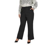 Pleat Front Bootcut Trousers Yours Black 22