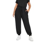 Yours Curve Pleat Front Cuffed Joggers - Women's - Plus Size Curve Black