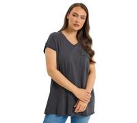 Yours Curve Grey Pocket T-Shirt - Women's - Plus Size Curve