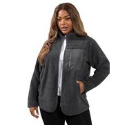 Yours Curve Pocket Teddy Fleece Jacket - Women's - Plus Size Curve