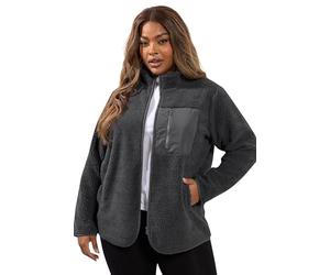 Yours Curve Pocket Teddy Fleece Jacket - Women's - Plus Size Curve