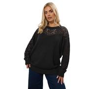 Yours Curve Pointelle Jumper - Women's - Plus Size Curve Black