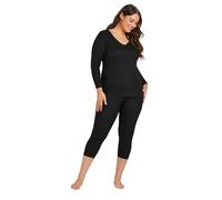 Yours Curve Pointelle Thermal Top - Women's - Plus Size Curve Black