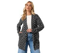 Yours Curve Polka Dot Blazer - Women's - Plus Size Curve Black