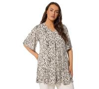 Yours Curve Polka Dot Pleat Front Top - Women's - Plus Size Curve