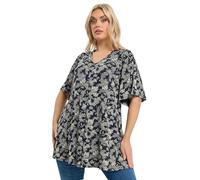 Yours Curve Polka Dot Print Front Top - Women's - Plus Size Curve