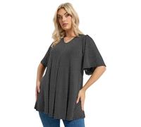 Yours Curve Polka Dot Print Front Top - Women's - Plus Size Curve Black