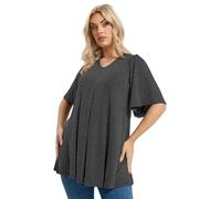 Yours Curve Polka Dot Print Front Top - Women's - Plus Size Curve Black