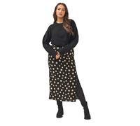 Yours Curve Polka Dot Skirt - Women's - Plus Size Curve Black
