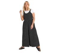 Yours Curve Polka Dot Textured Jumpsuit - Women's - Plus Size Curve