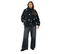 Yours Women's Zip Through Fleece in Black | Size: 16