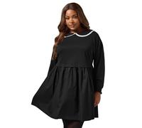 Yours Curve Poplin 2-in-1 Jumper Dress - Women's - Plus Size Curve Black