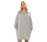 Yours Curve Premium Collection Pocket Sweatshirt Dress - Women's - Plus Size Curve Grey
