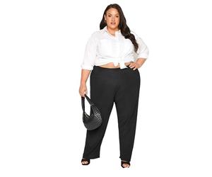 Yours Curve Pull On Wide Leg Stretch Trousers - Women's - Plus Size Curve
