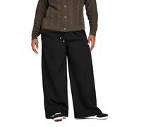 Yours Curve Pull On Wide Leg Trousers - Women's - Plus Size Curve Black