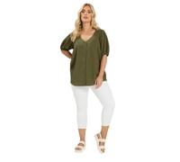 Yours Curve Purple Button Textured Blouse - Women's - Plus Size Curve