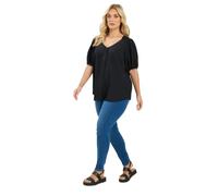 Yours Curve Purple Button Textured Blouse - Women's - Plus Size Curve