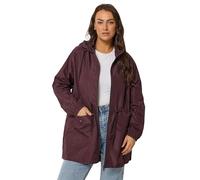 Yours Women's Drawstring Lightweight Parka Jacket in Plum | Size: 22-24 Yours Plum 22-24