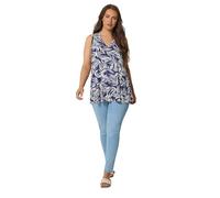 Yours Curve Purple Patchwork Ribbed Vest Top - Women's - Plus Size Curve