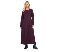 Yours Curve Purple Textured Flared Maxi Dress - Women's - Plus Size Curve