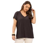Yours Curve Purple Textured T-Shirt - Women's - Plus Size Curve