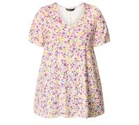 Yours Curve Purple & Yellow Broderie Swing Top - Women's - Plus Size Curve