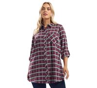 Yours Curve Red Check Boyfriend Shirt - Women's - Plus Size Curve