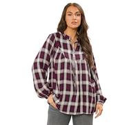 Yours Curve Red Check Tie Neck Blouse - Women's - Plus Size Curve