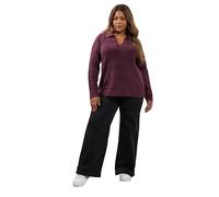 Yours Curve Red Collared Knitted Jumper - Women's - Plus Size Curve