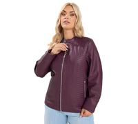 Yours Curve Red Faux Leather Jacket - Women's - Plus Size Curve