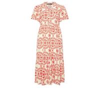 Yours Curve Red Floral Half Placket Maxi Dress - Women's - Plus Size Curve