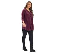 Yours Curve Red Half Placket Shirt - Women's - Plus Size Curve