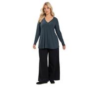 Yours Women's Henley Swing Top in Grey | Size: 30-32 Yours Grey 30-32
