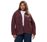 Yours Curve Red Hooded Pocket Fleece Jacket - Women's - Plus Size Curve