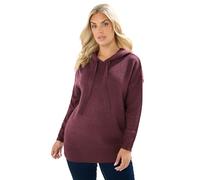 Yours Curve Red Knitted Hoodie - Women's - Plus Size Curve